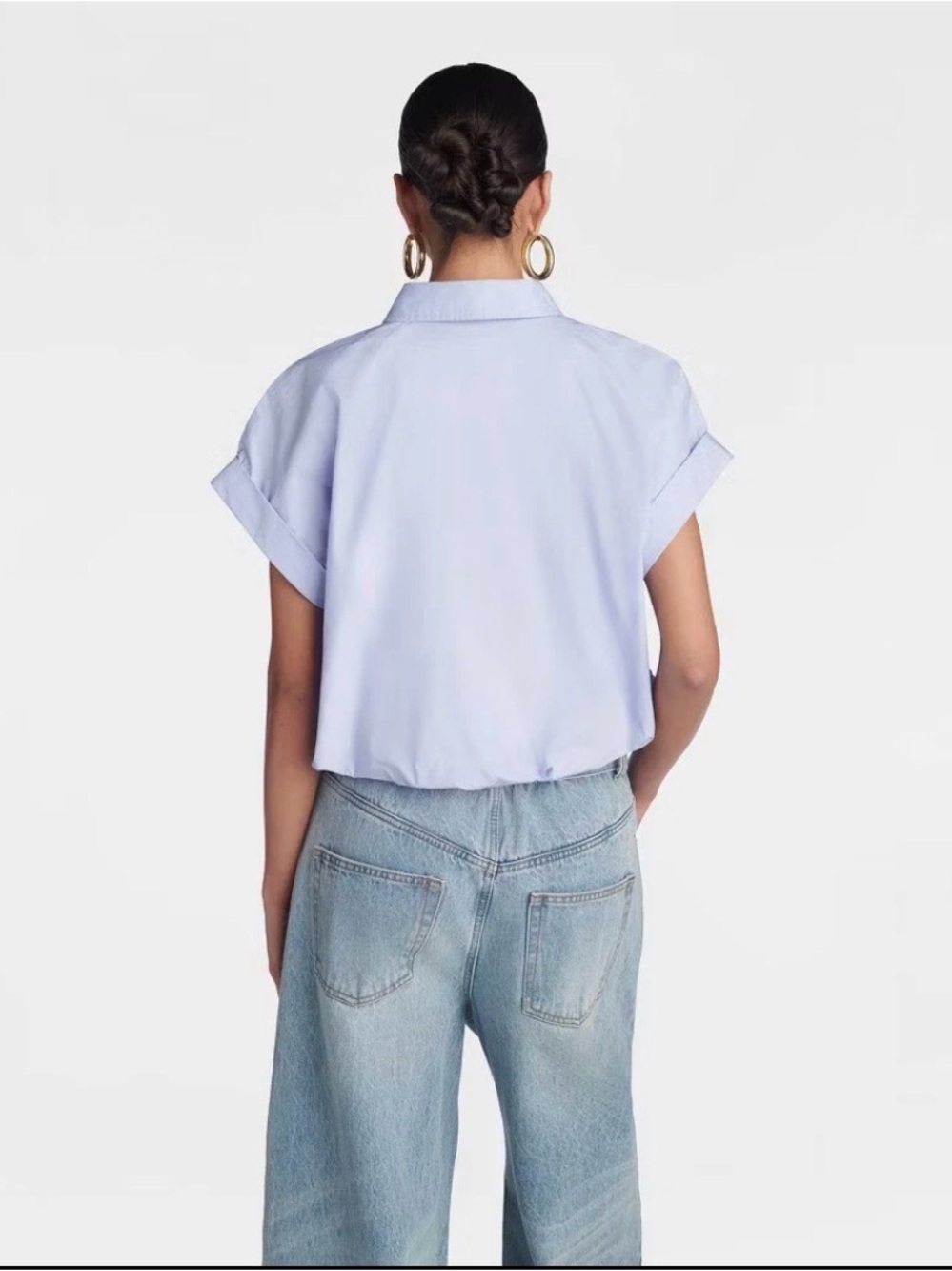 KBB by KAHLANA Women's 'The Cropped Bubble Shirt' - Medium - Picture 2 of 4